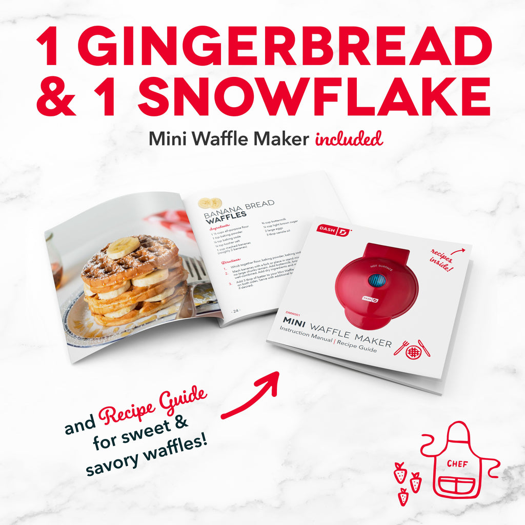 Holiday Mini Waffle Maker 2-Pack C1　Ak WK