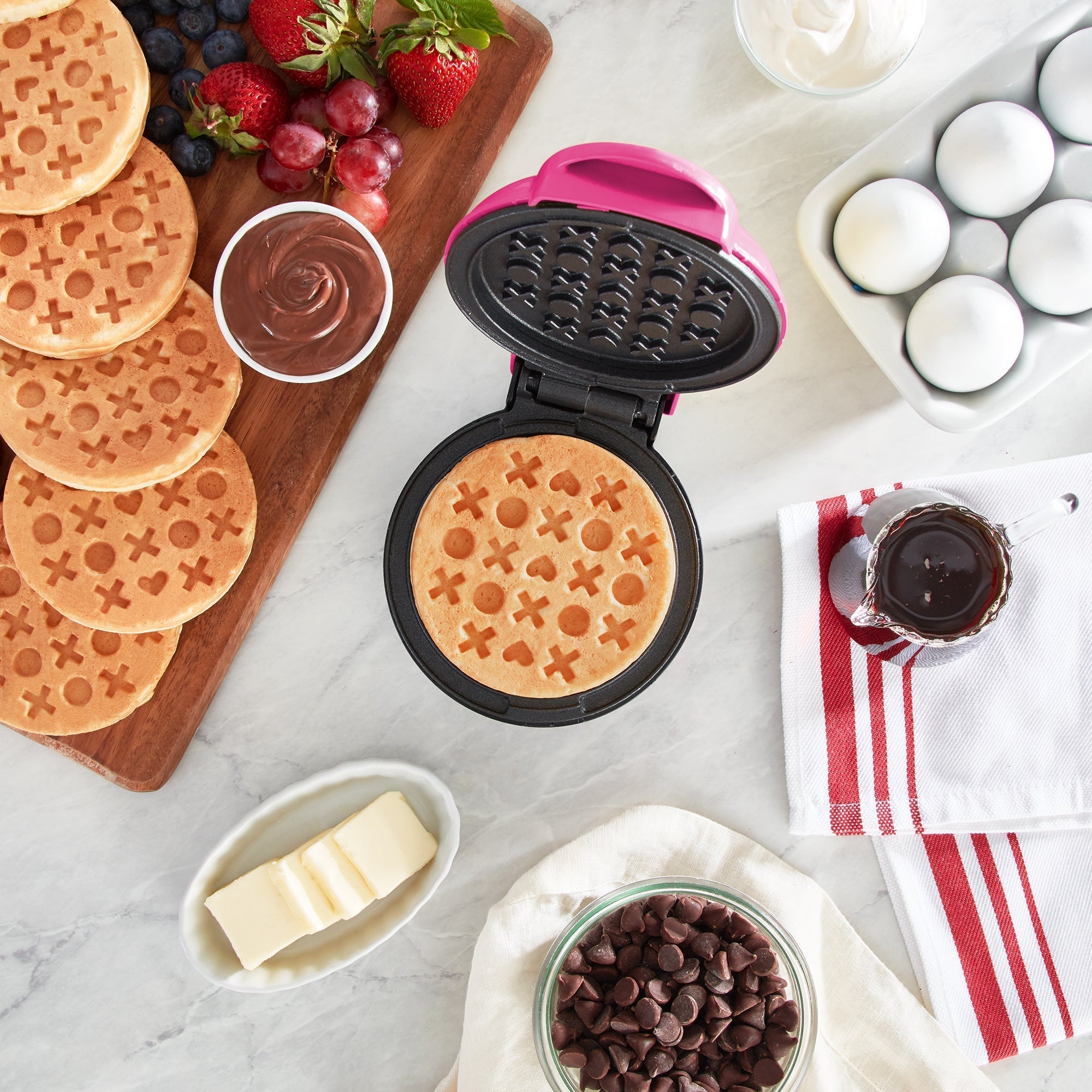 Love Mini Waffle Maker Q5　7G Pv