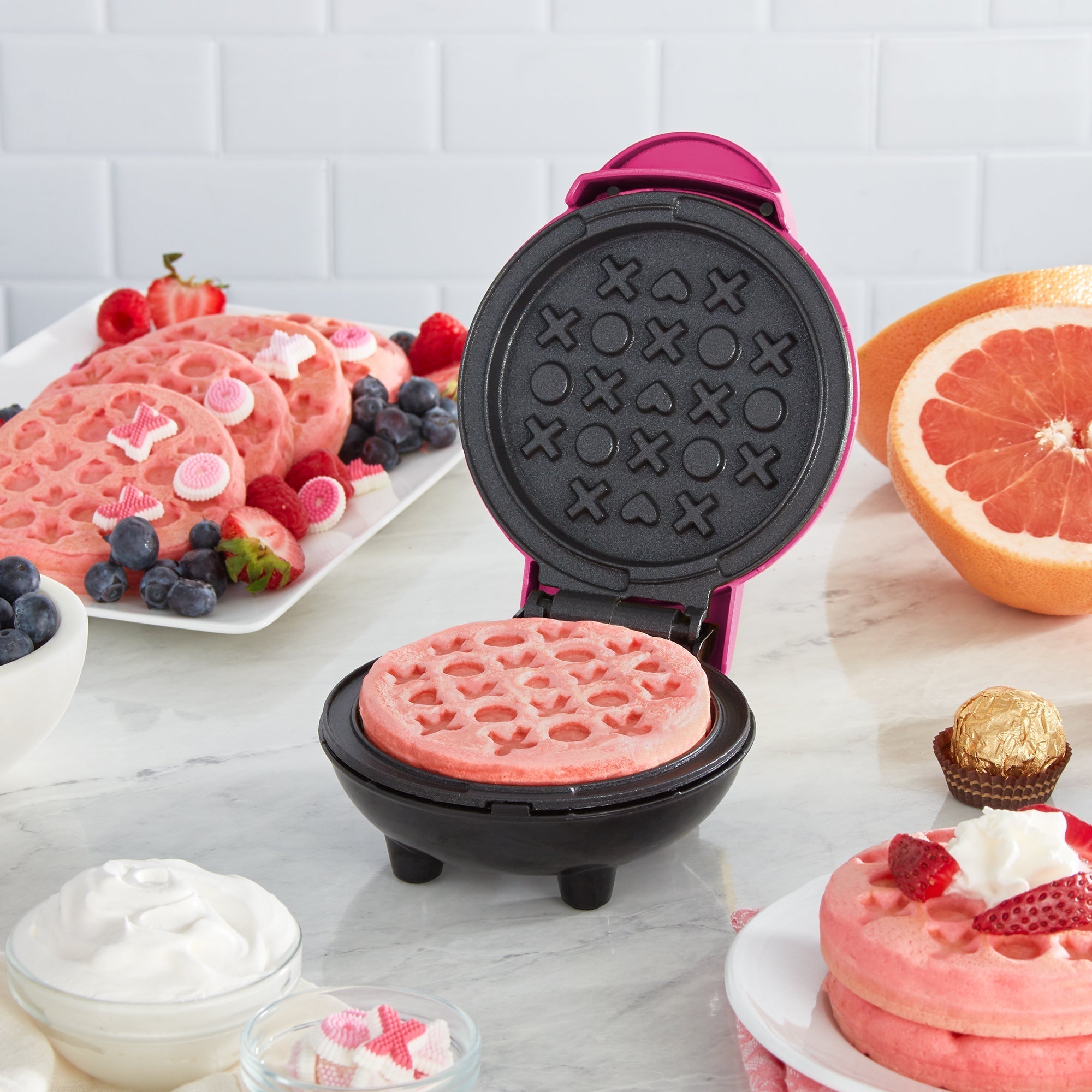 Love Mini Waffle Maker Q5　7G Pv
