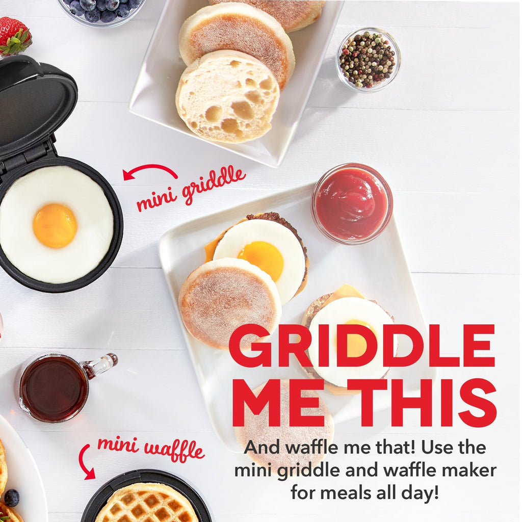 Mini Maker Waffle and Griddle 2-Pack G4　5P 9J