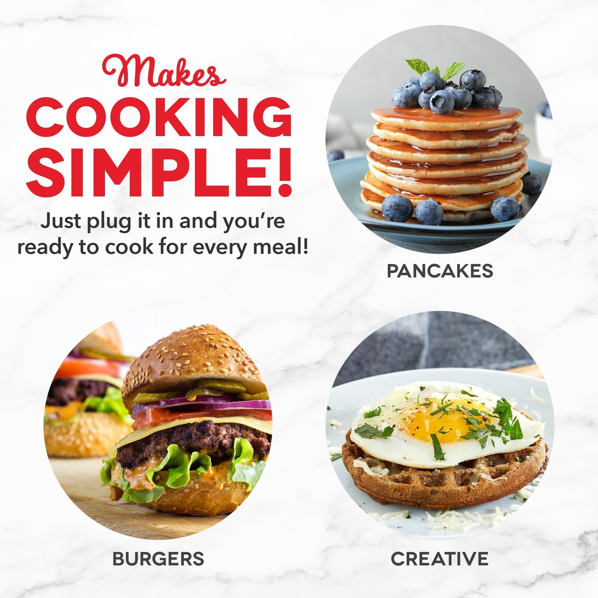 Mini Maker Waffle and Griddle 2-Pack G4　5P 9J