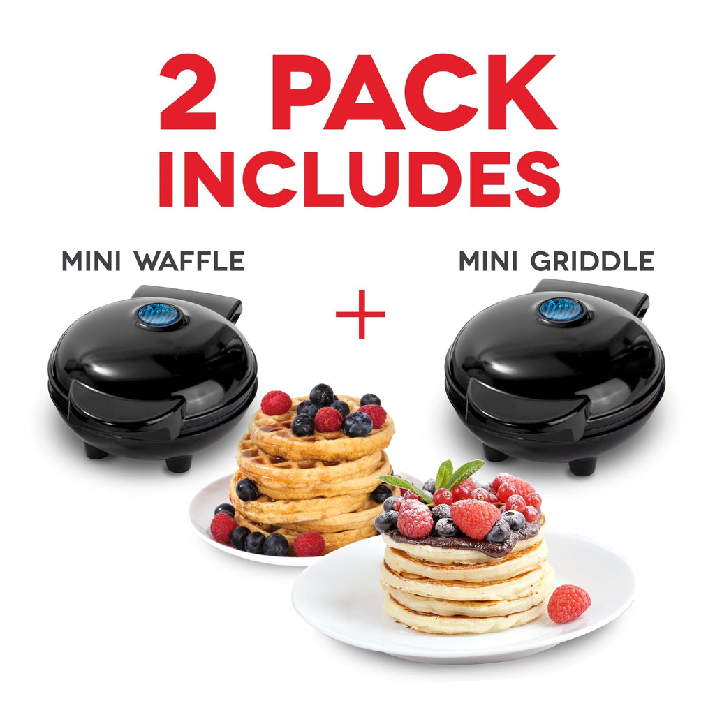 Mini Maker Waffle and Griddle 2-Pack G4　5P 9J