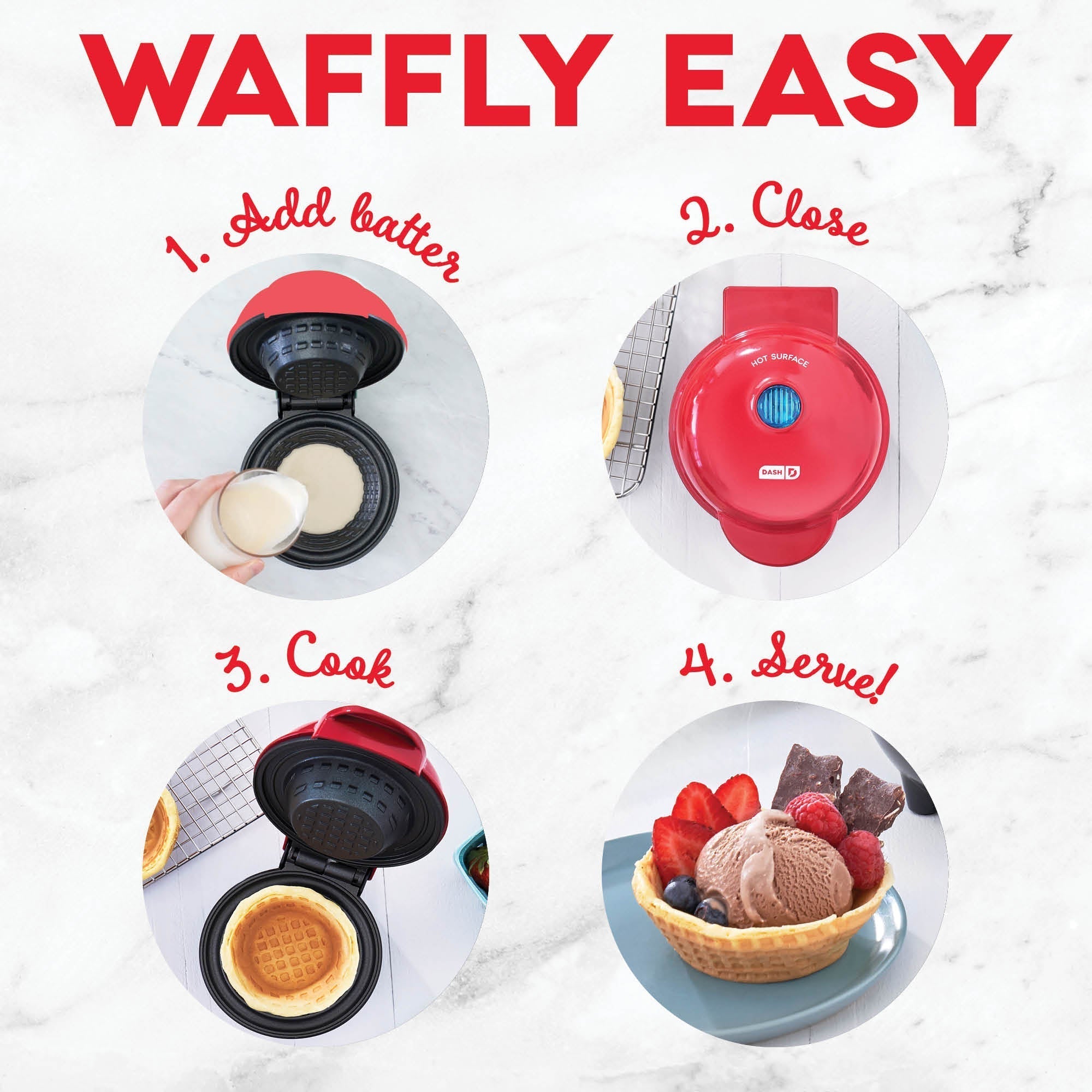 Mini Waffle Bowl Maker D2　xg RS
