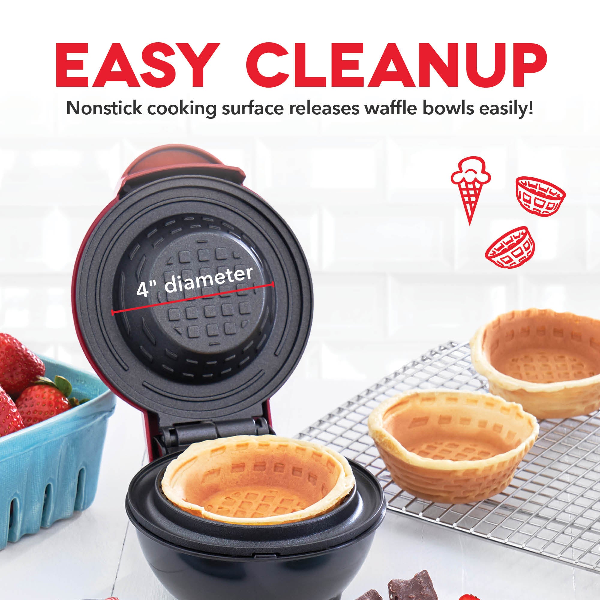 Mini Waffle Bowl Maker D2　xg RS