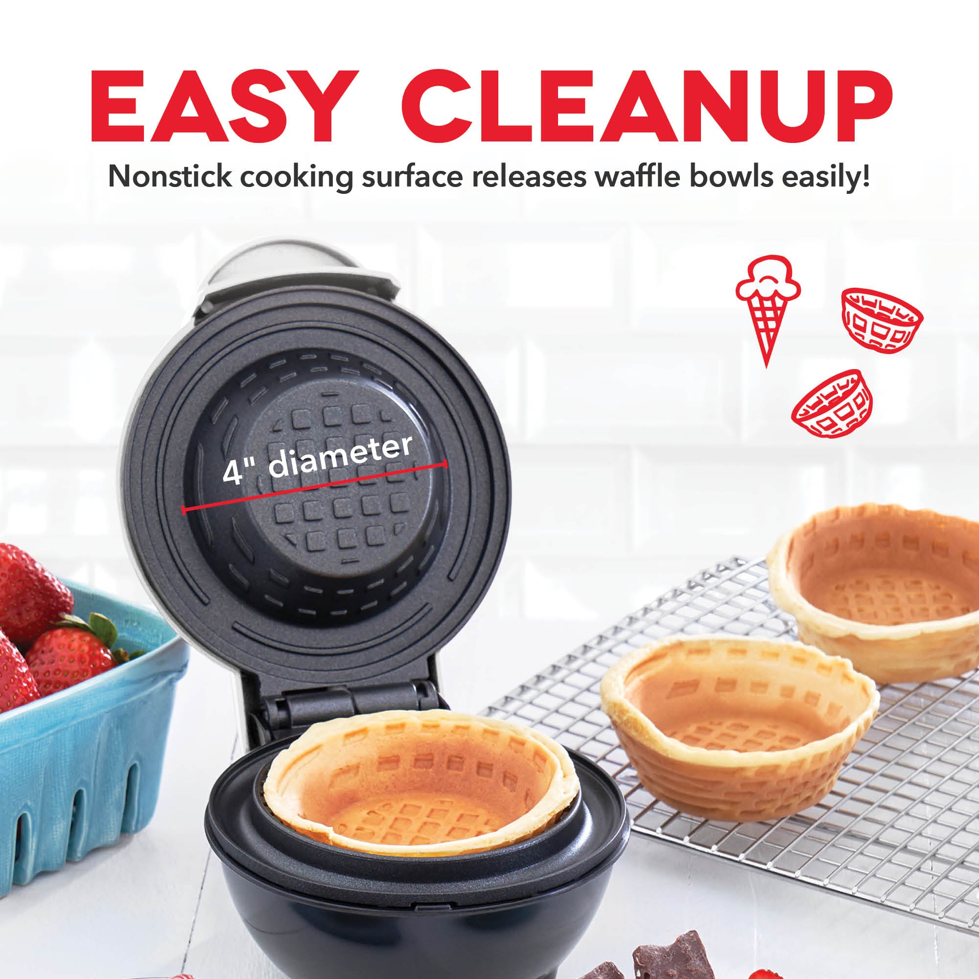 Mini Waffle Bowl Maker D2　xg RS