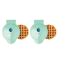 Mini Waffle Maker 2-Packs M5　a7 Nj