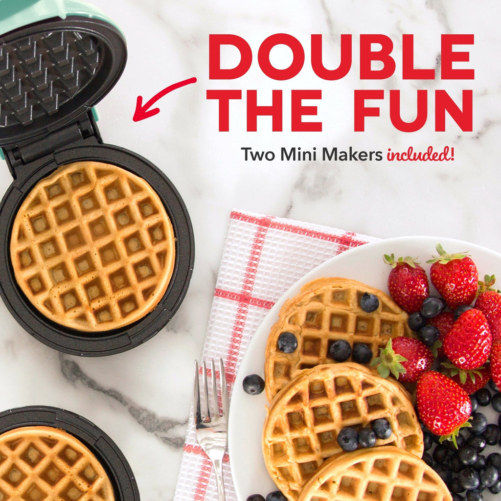 Mini Waffle Maker 2-Packs M5　a7 Nj