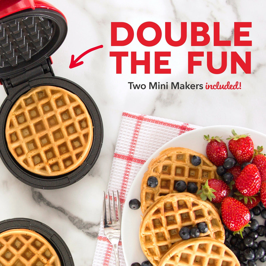 Mini Waffle Maker 2-Packs M5　a7 Nj