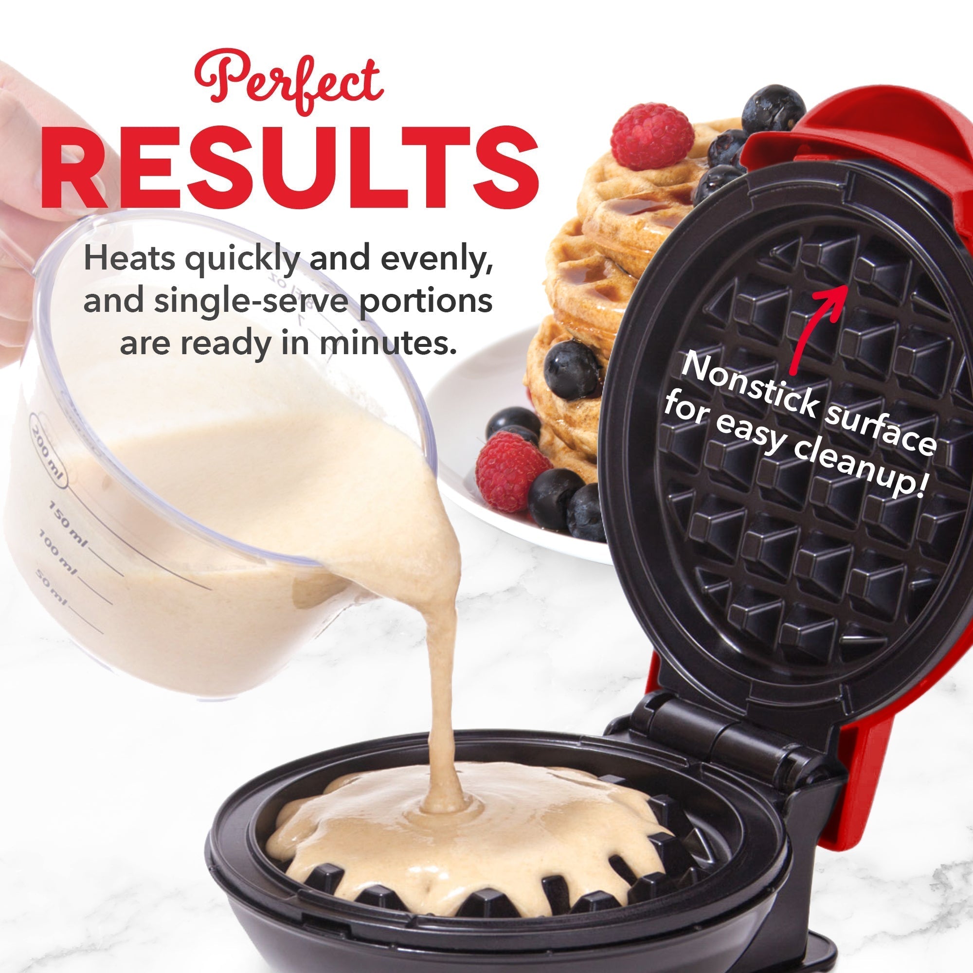 Mini Waffle Maker 2-Packs M5　a7 Nj