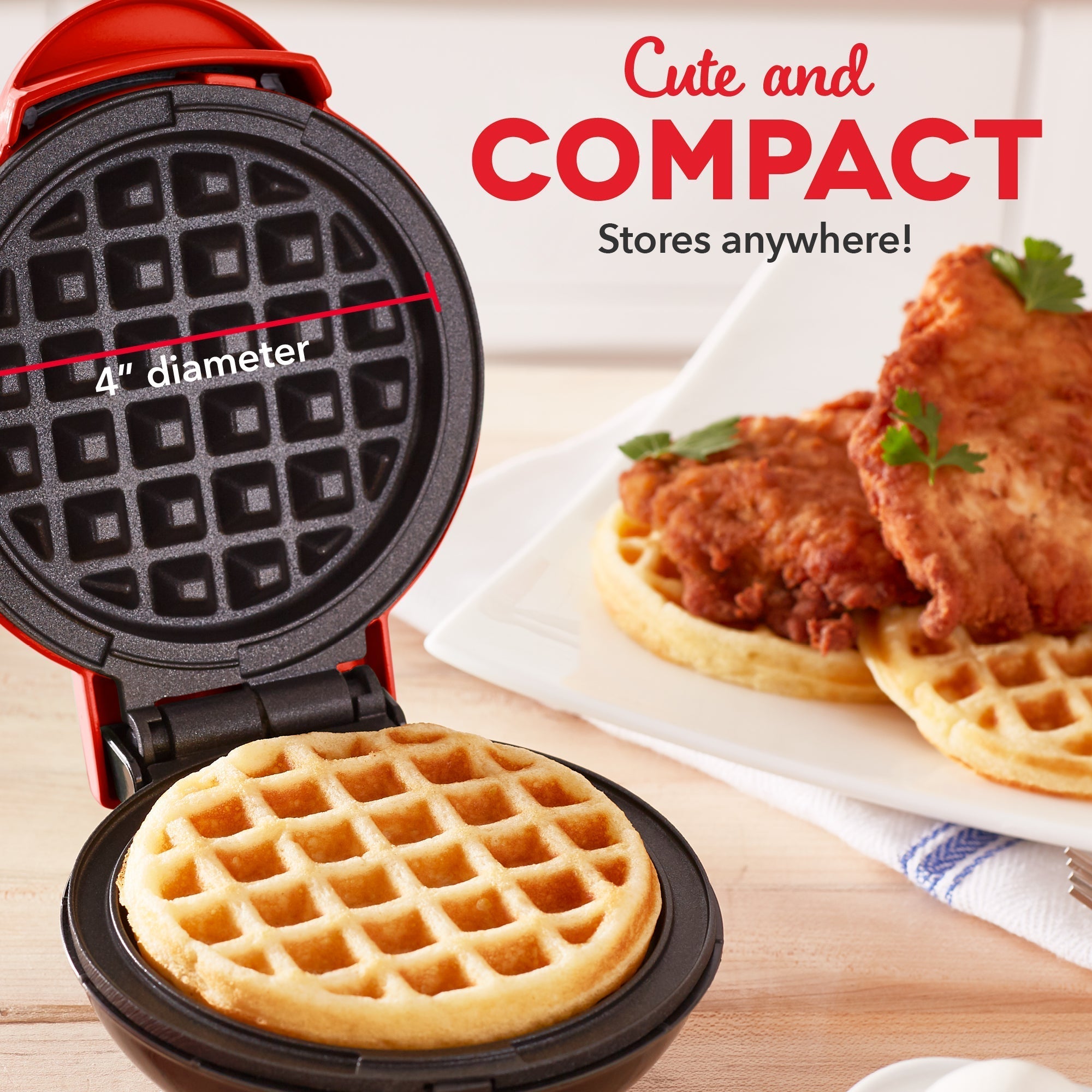 Mini Waffle Maker 2-Packs M5　a7 Nj