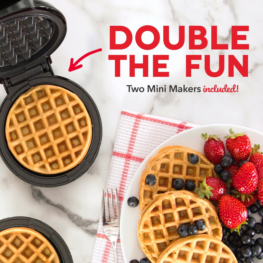 Mini Waffle Maker 2-Packs M5　a7 Nj