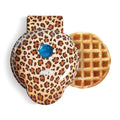 Mini Waffle Maker with Leopard Print D4　ep QN