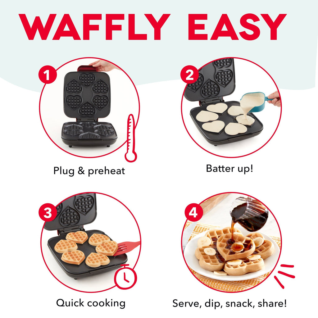 Multi Mini Heart Waffle Maker I4　yH x2