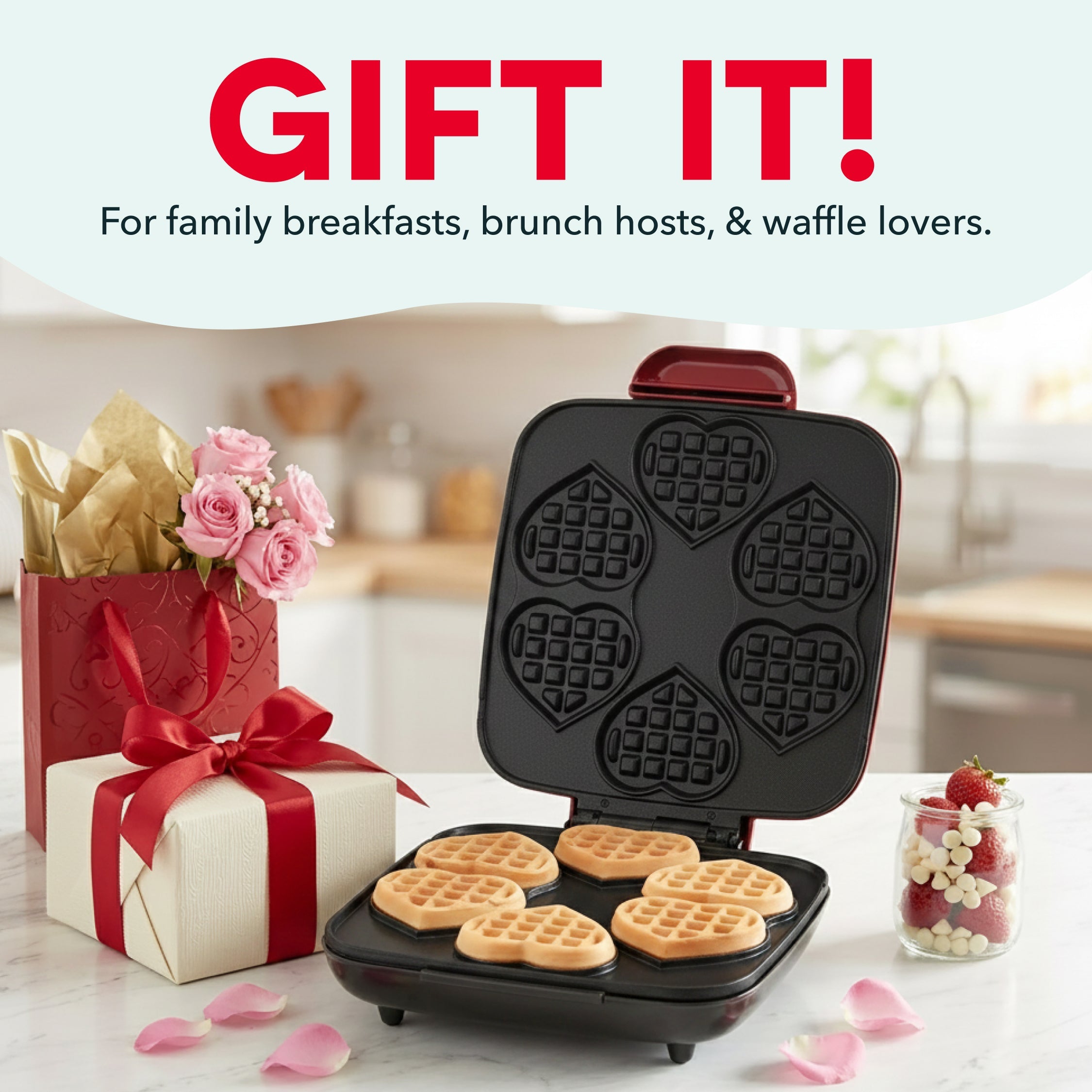 Multi Mini Heart Waffle Maker I4　yH x2