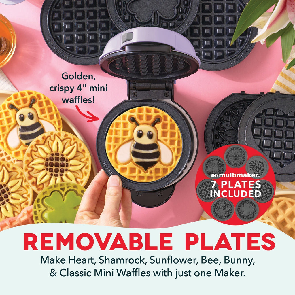 MultiMaker Mini System with Removable Plates: Waffle & Griddle G4　lL wW