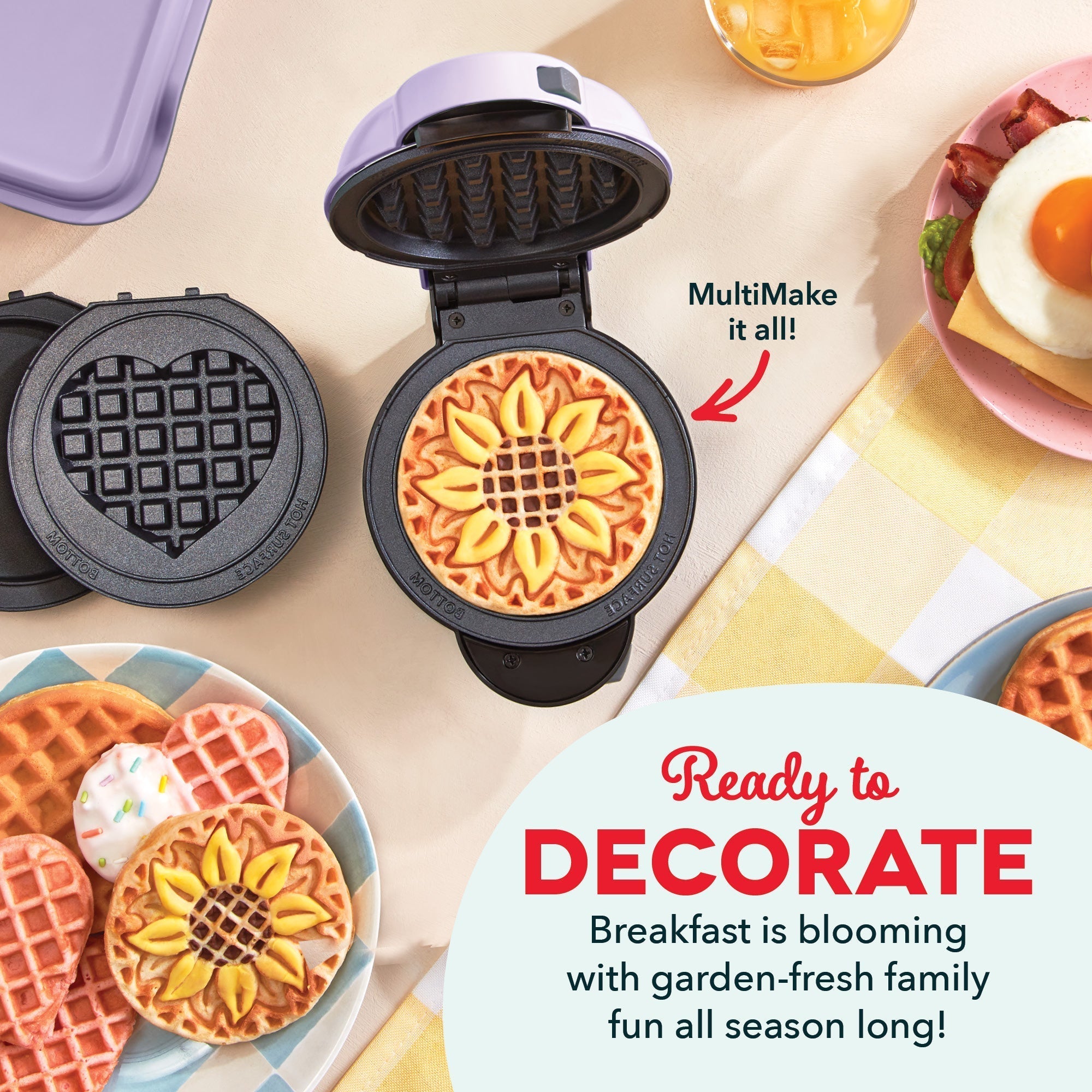MultiMaker Mini System with Removable Plates: Waffle & Griddle G4　lL wW