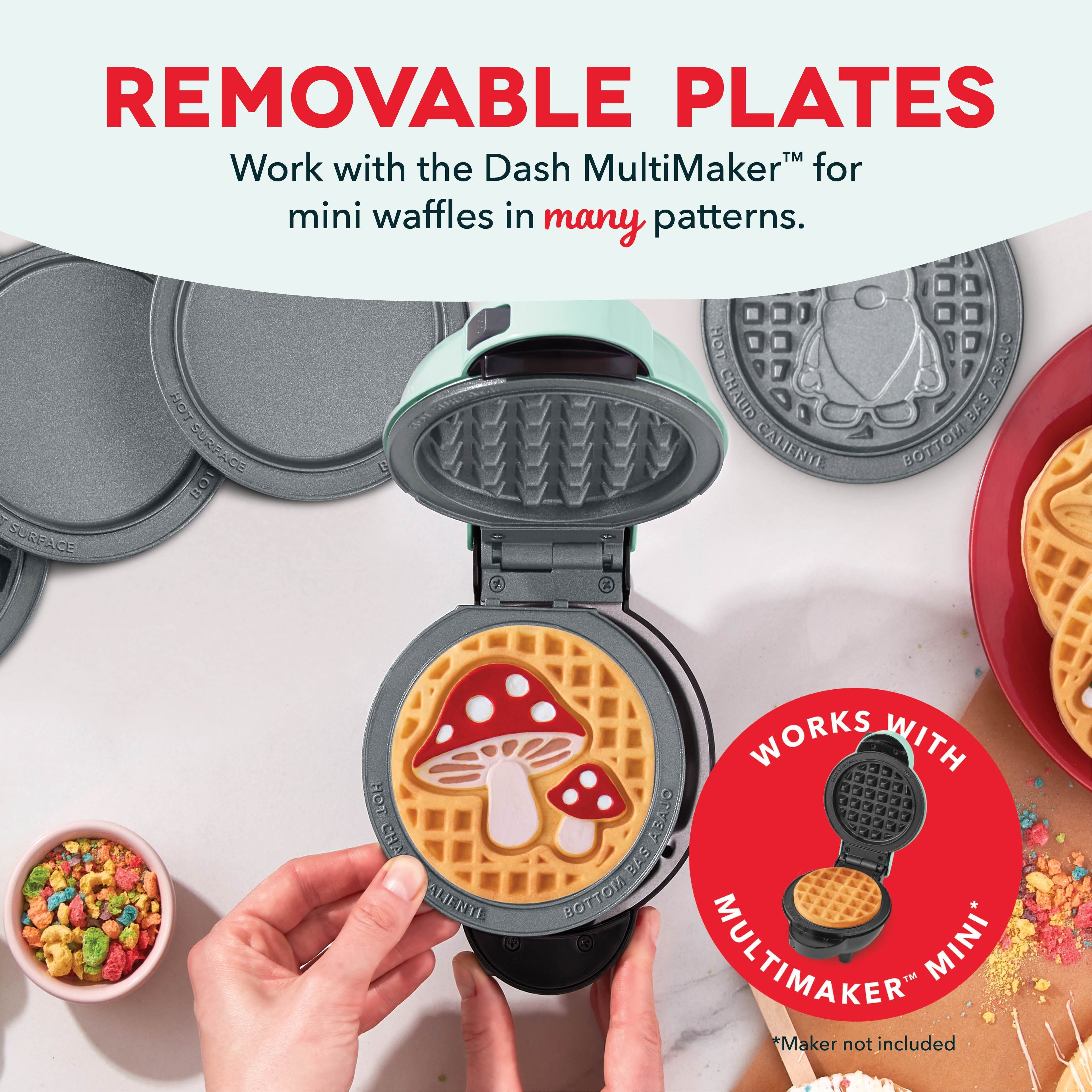 MultiMaker Mini System: Removable Plate Sets E2　t5 uh