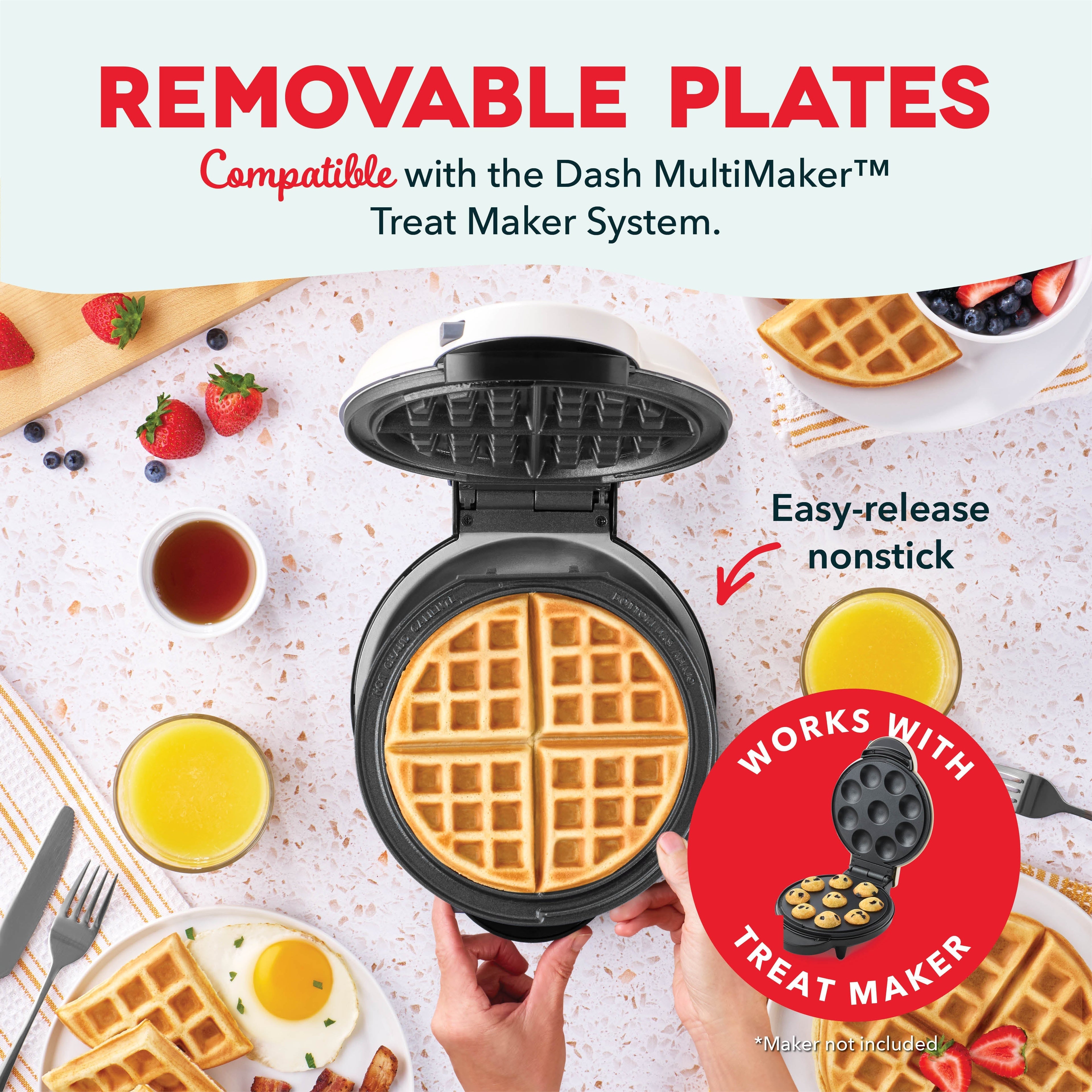 MultiMaker Treat Maker 2pc Plate Pack Waffle S7　Vf kU