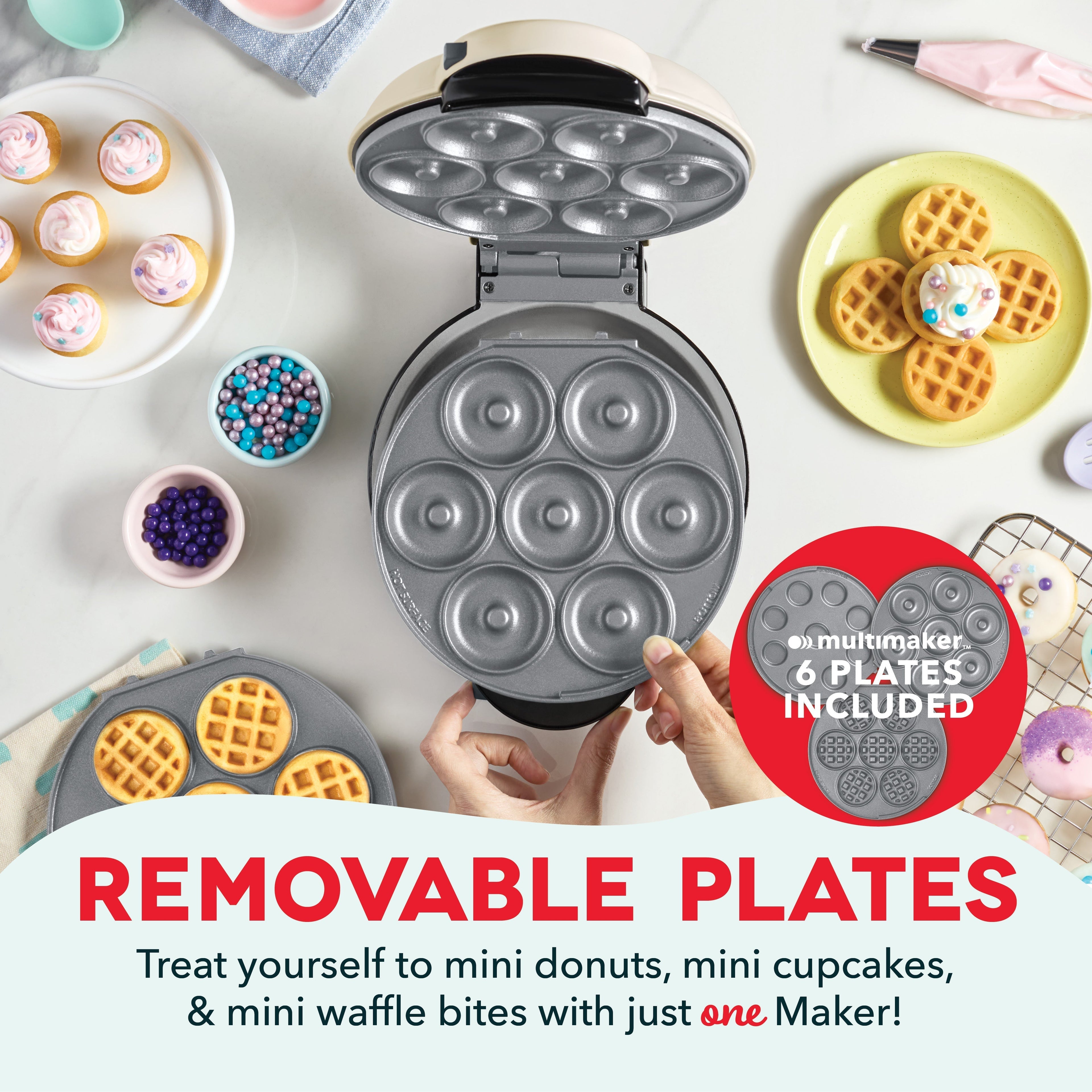 MultiMaker Treat Maker System: Waffle Bite, Mini Donut, Mini Cupcake E6　UU vs