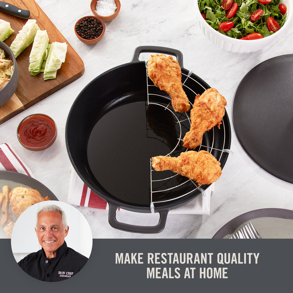 4.5 Qt. Nonstick Cast Iron Braiser K8　zb YE