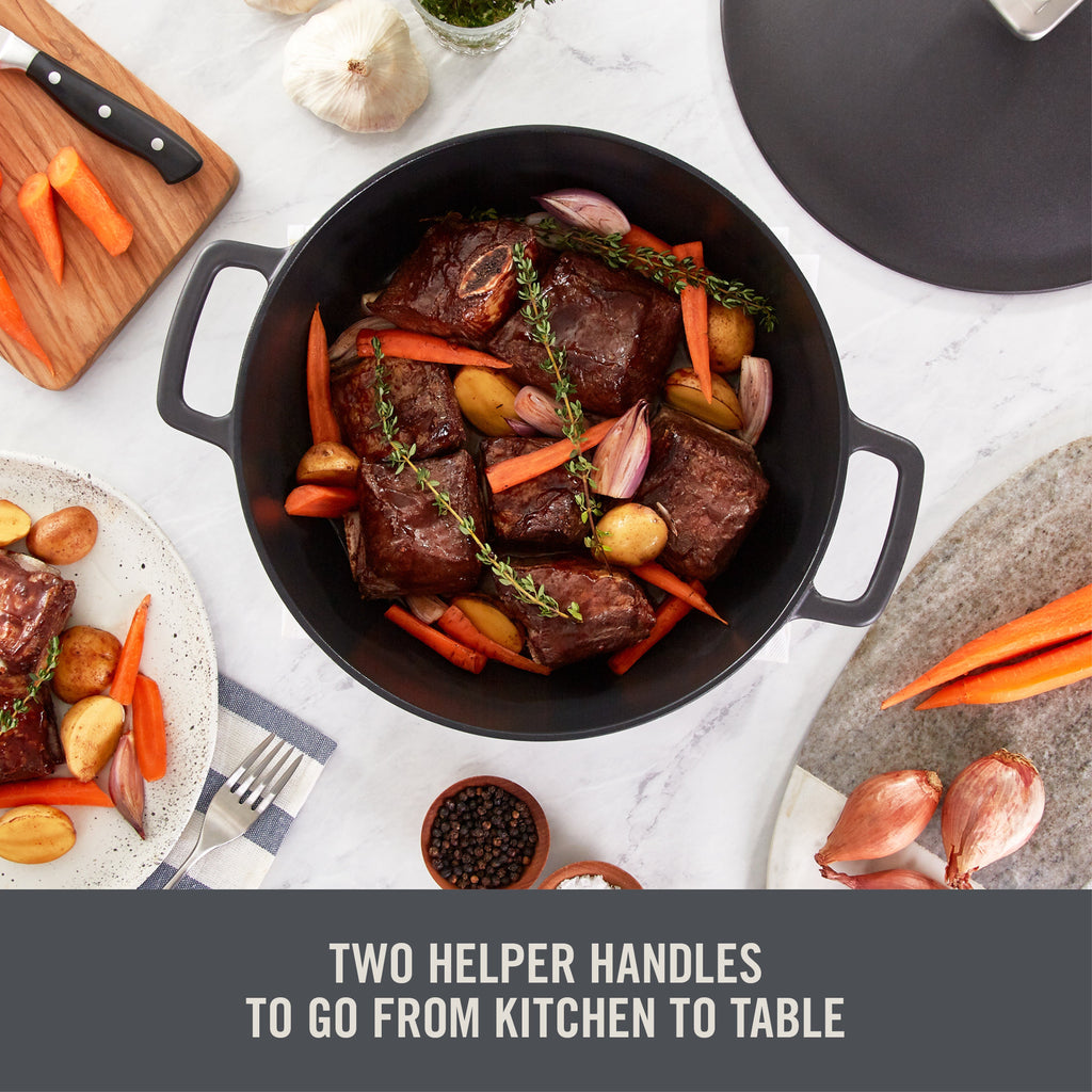 4.5 Qt. Nonstick Cast Iron Braiser K8　zb YE