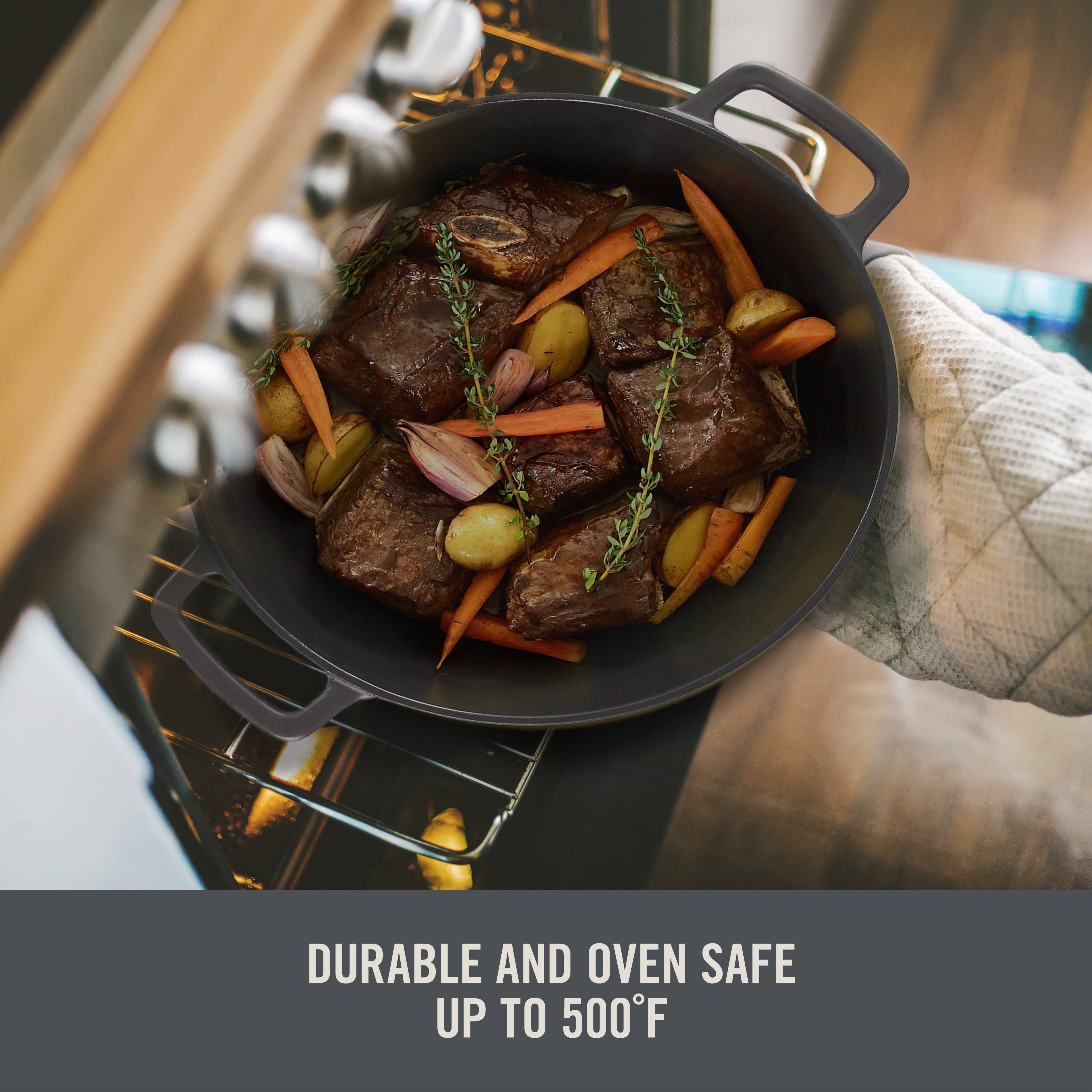 4.5 Qt. Nonstick Cast Iron Braiser K8　zb YE