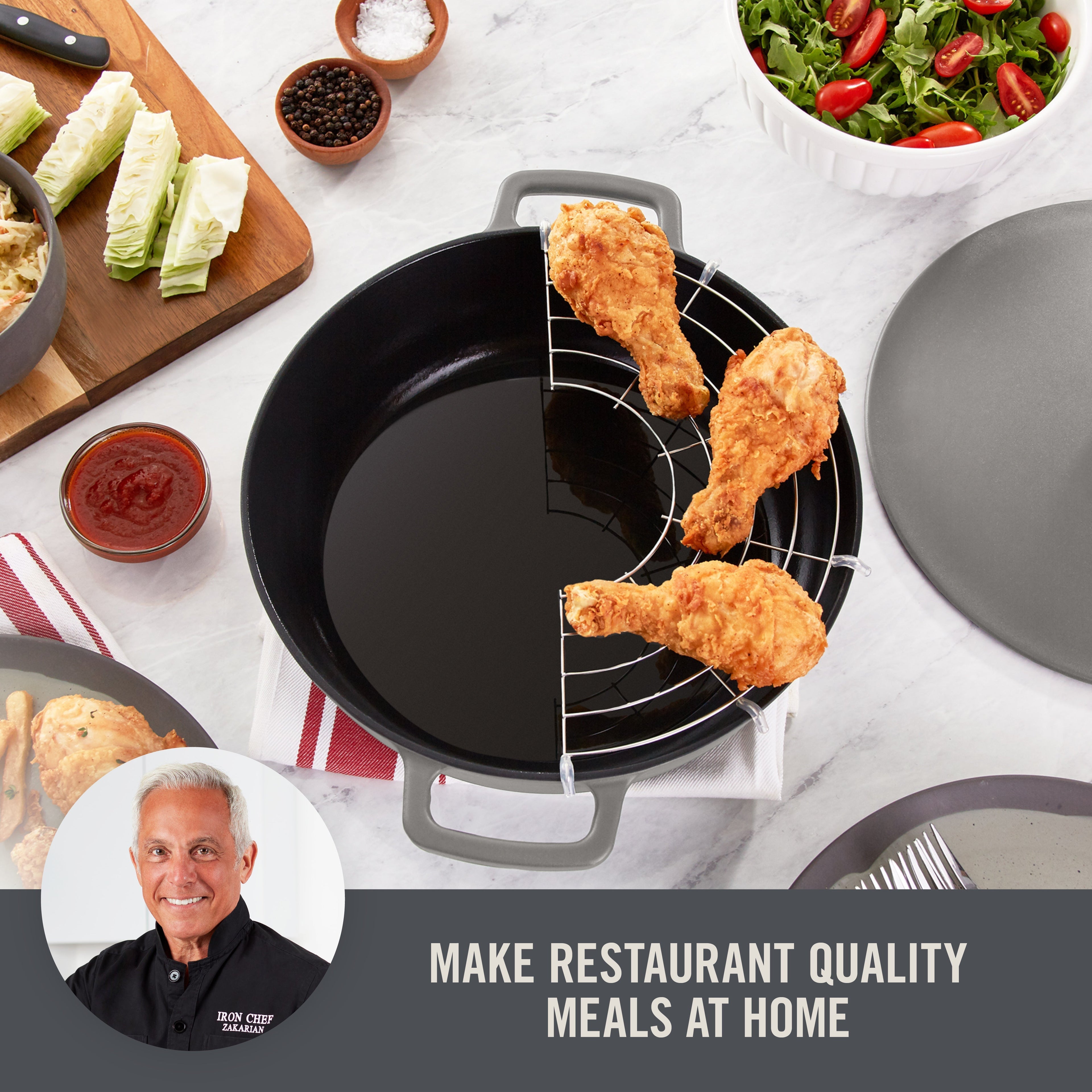 4.5 Qt. Nonstick Cast Iron Braiser K8　zb YE