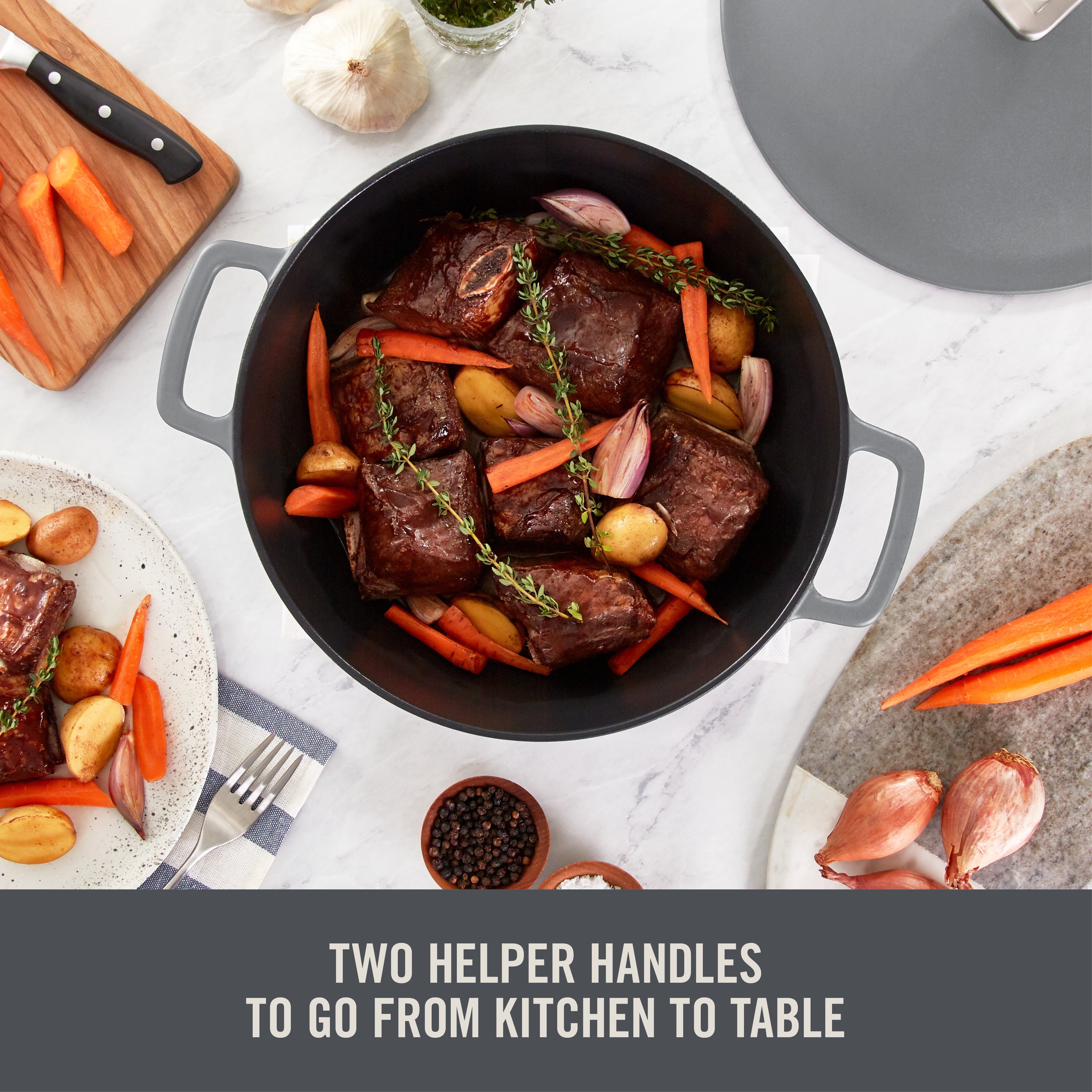 4.5 Qt. Nonstick Cast Iron Braiser K8　zb YE