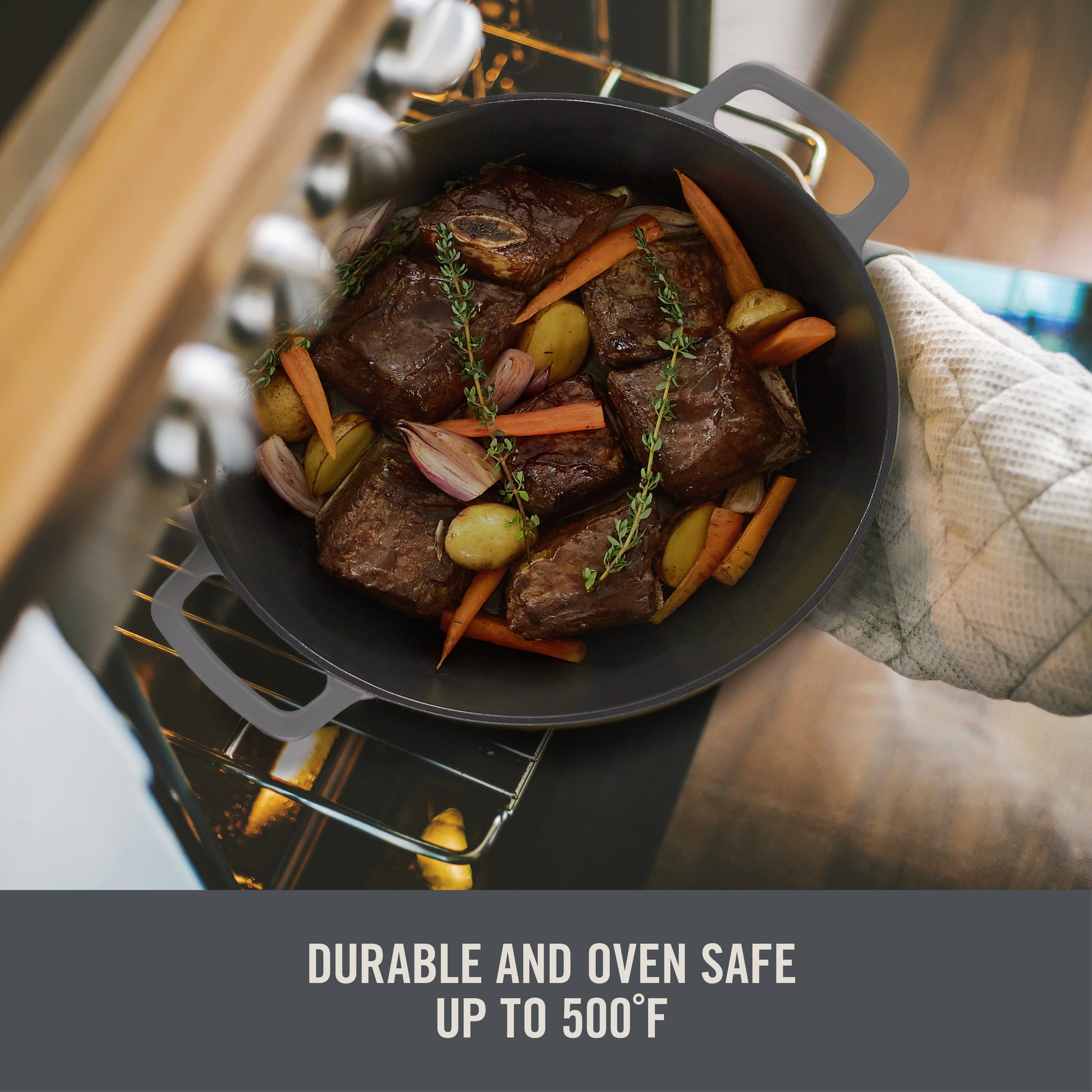 4.5 Qt. Nonstick Cast Iron Braiser K8　zb YE