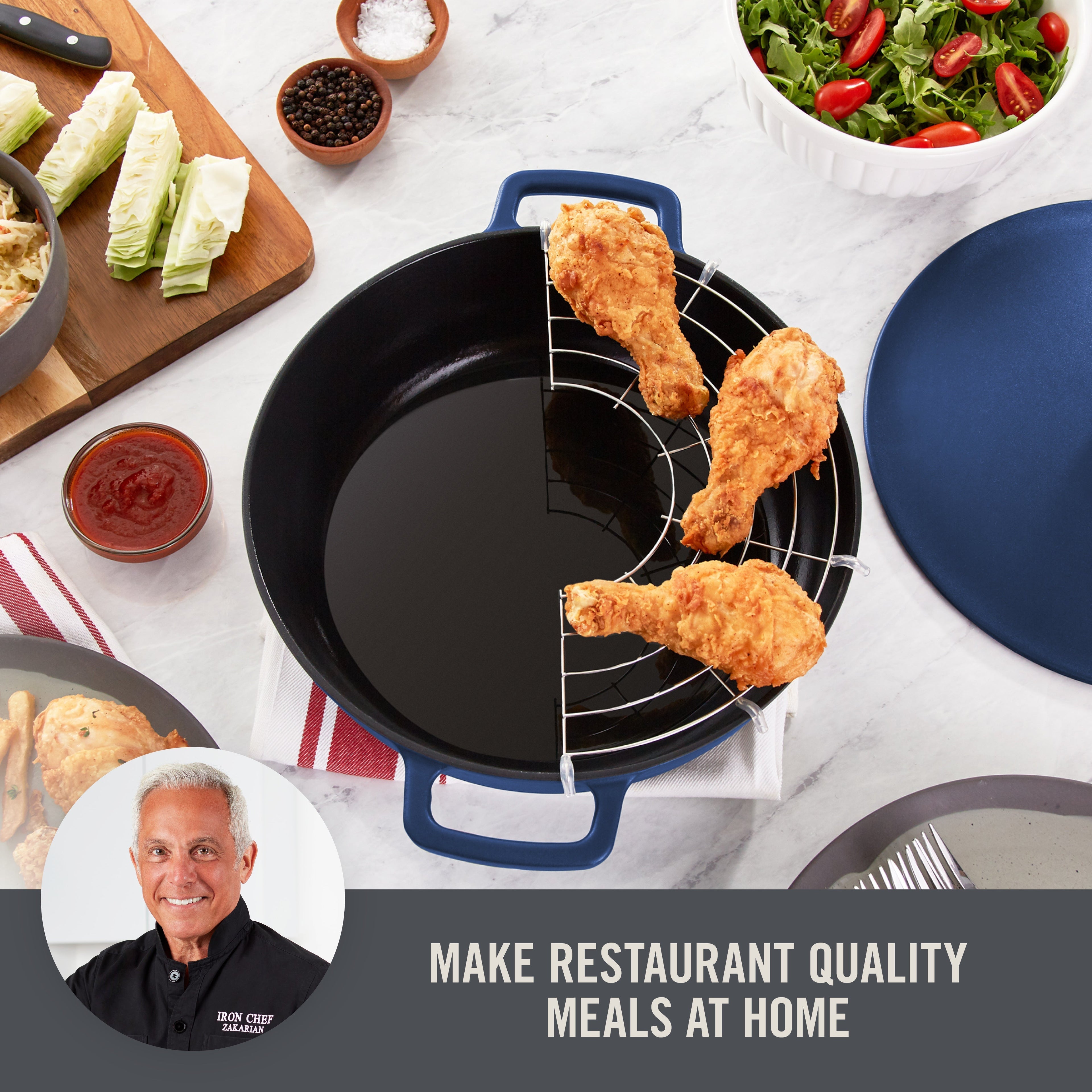 4.5 Qt. Nonstick Cast Iron Braiser K8　zb YE