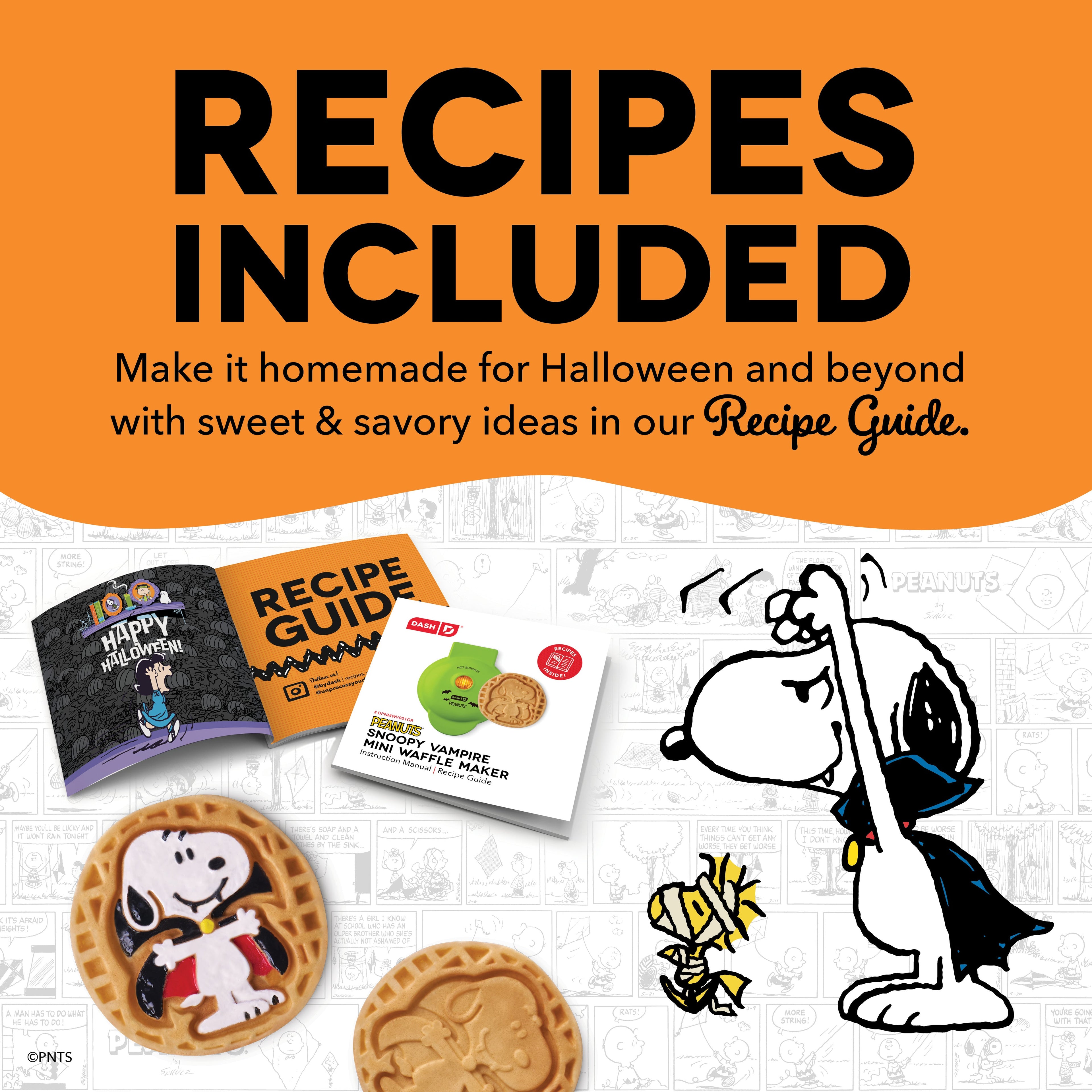 Peanuts x Snoopy Vampire Mini Waffle Maker V1　js oI