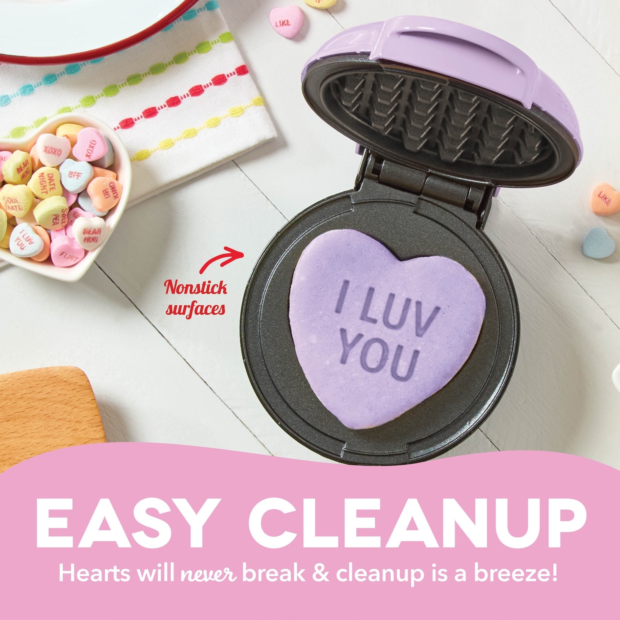 x Sweethearts Mini Waffle Maker J8　ei Co