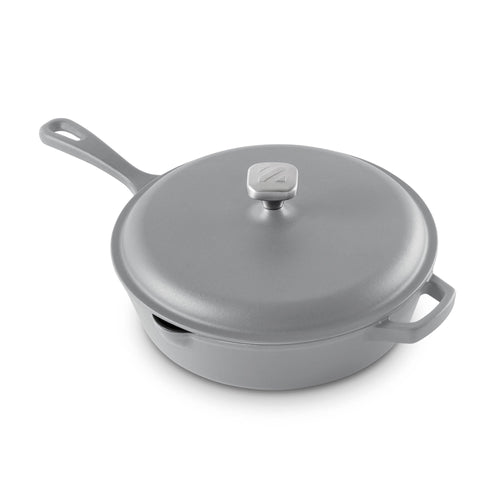 4.5 Qt. Nonstick Cast Iron Deep Skillet with Lid C8　eK Er