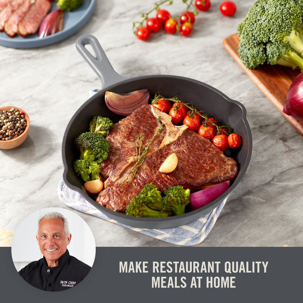 9.5" Nonstick Cast Iron Skillet A7　sL 4q