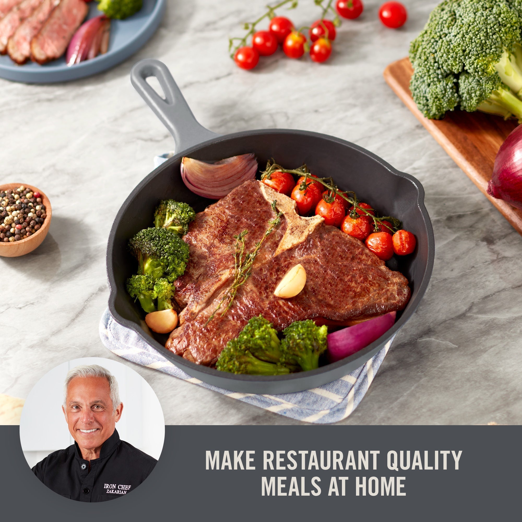 9.5" Nonstick Cast Iron Skillet A7　sL 4q