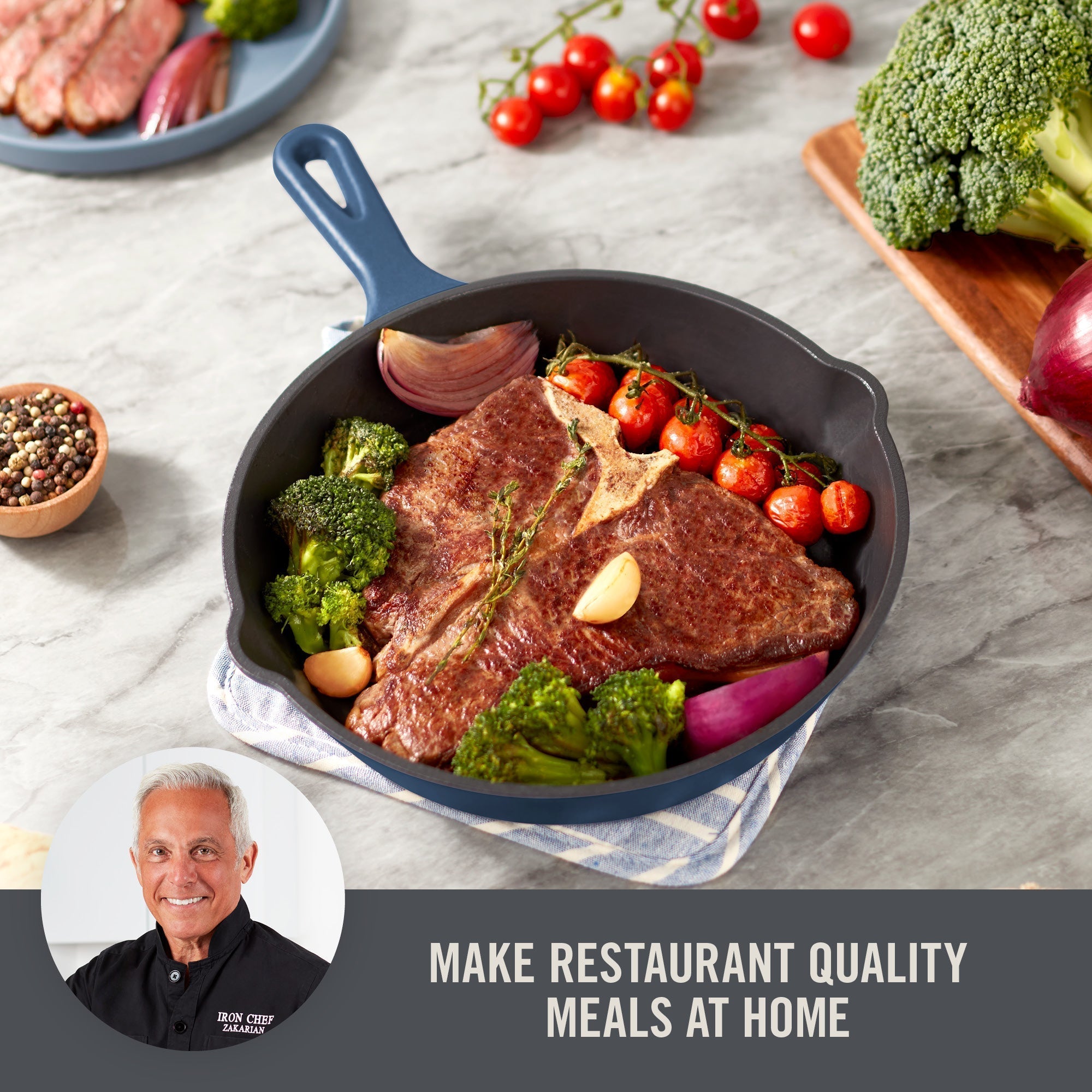 9.5" Nonstick Cast Iron Skillet A7　sL 4q