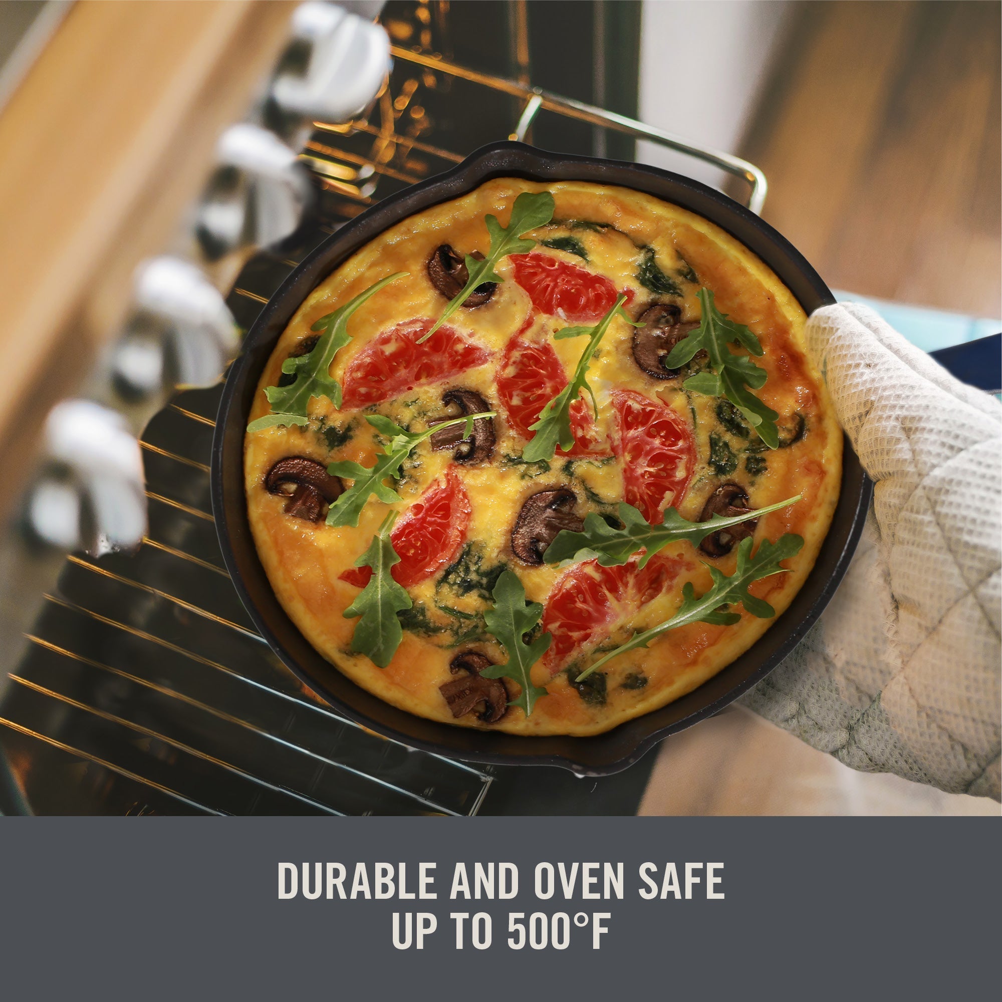 9.5" Nonstick Cast Iron Skillet A7　sL 4q